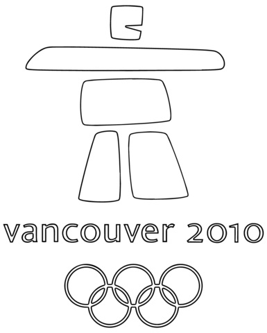 Vancouver Olympics 2010 ( Ilanaaq The Inukshuk ) Coloring Page